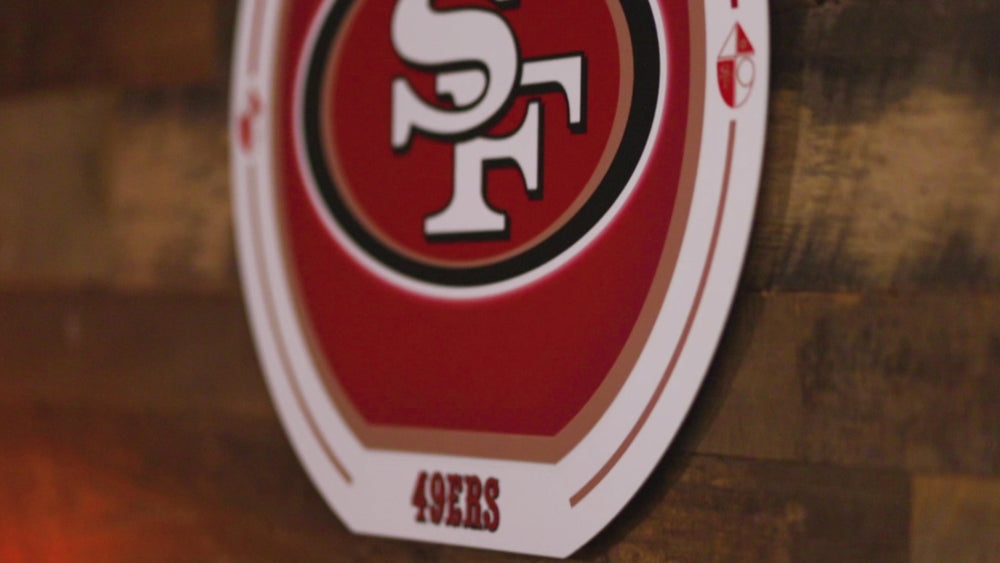 VARSITY Collection- SINGLE Layer San Francisco 49ers Metal Wall Art