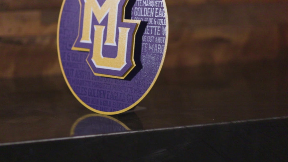 Marquette University CRAFT SERIES 3D Embossed Metal Wall Art