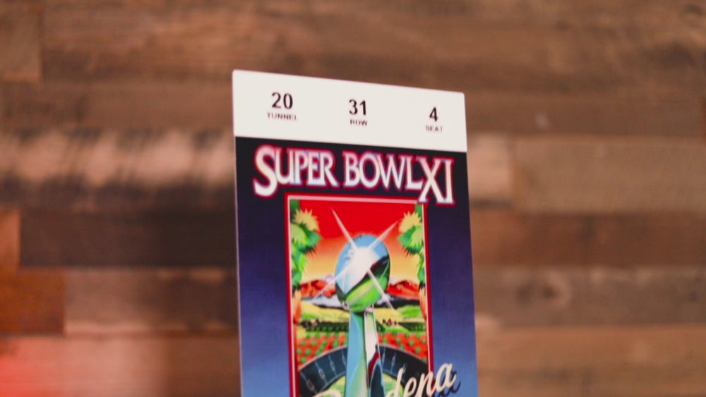 Las Vegas Raiders Super Bowl XI Ticket Stub Single Layer Metal Wall Art