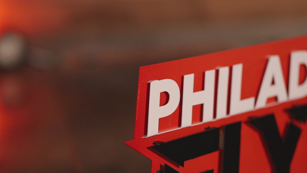 Philadelphia Flyers "Wordmark" NHL 3D Vintage Metal Wall Art