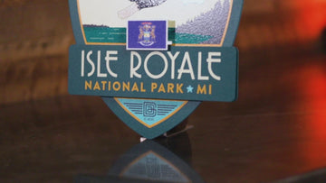 Isle Royale National Park Badge 3D Metal Wall Art