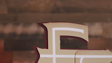 Florida State FSU Letters 3D Vintage Metal Wall Art