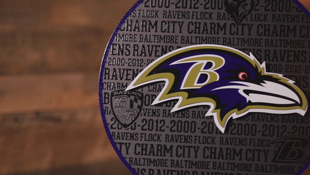 Baltimore Ravens CRAFT SERIES 3D Embossed Metal Wall Art