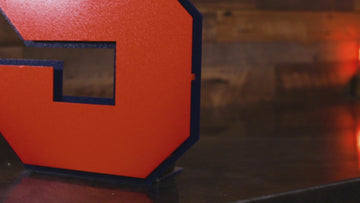 Syracuse Orange "S" 3D Vintage Metal Wall Art