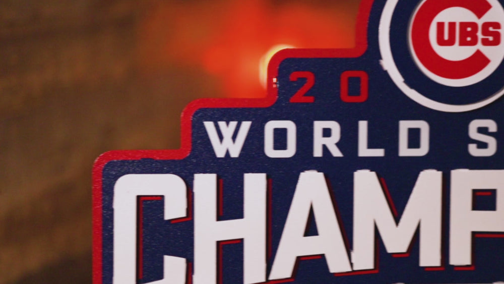 Chicago Cubs World Series Champions 2016 3D Metal Wall Art