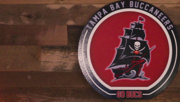 VARSITY Collection- SINGLE Layer Tampa Bay Buccaneers Metal Wall Art