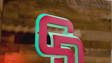 San Diego Padres City Connect "SD" 3D Vintage Metal Wall Art