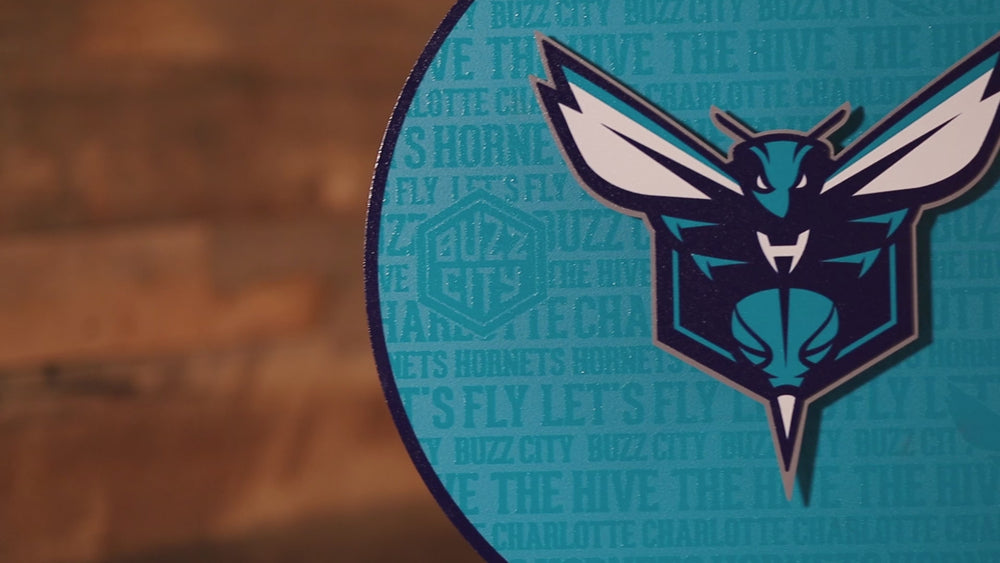 Charlotte Hornets CRAFT SERIES 3D Embossed Metal Wall Art