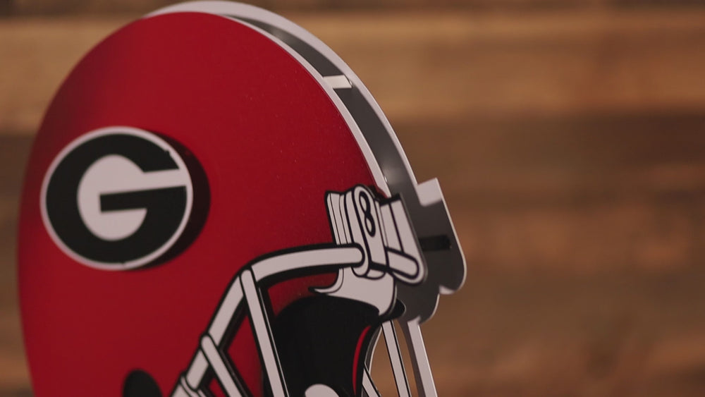 Georgia Bulldogs BLITZ COLLECTION - 8 LAYER Georgia Bulldogs 3D Vintage Metal Wall Art