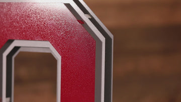 Ohio State Buckeyes 3 LAYER "Block O" 3D Metal Wall Art