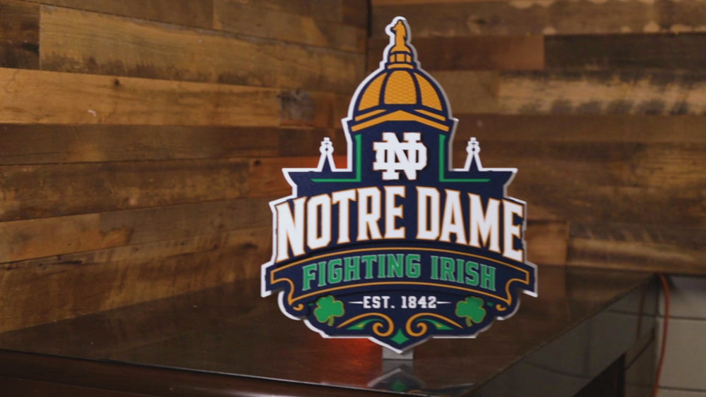 Notre Dame Fighting Irish Hex Head EXCLUSIVE 3D Metal Wall Art