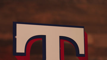 Texas Rangers 3 Layer "T" 3D Metal Wall Art