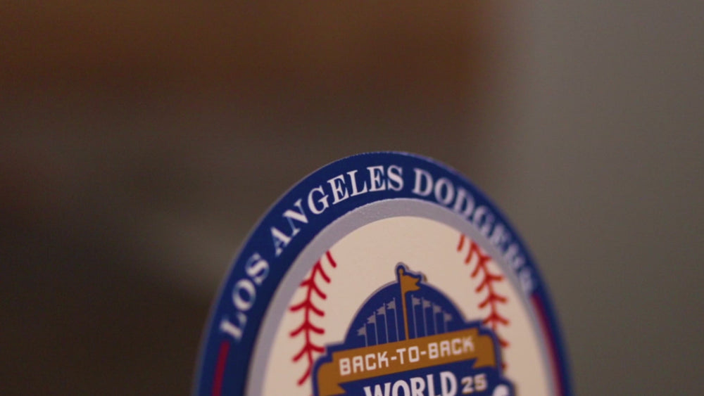 Los Angeles Dodgers 2025 World Series "Double Play" On the Shelf or on the Wall Art