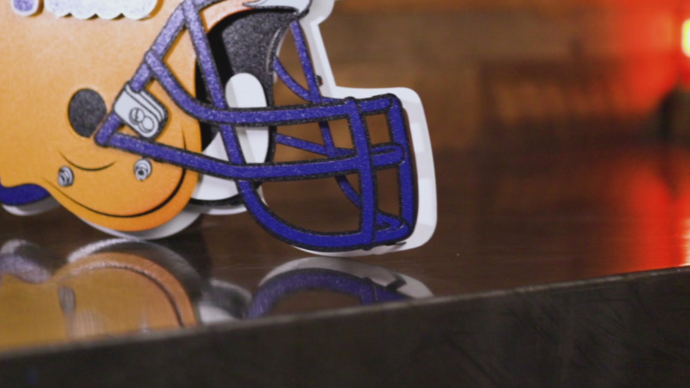 Pittsburgh Panthers BLITZ COLLECTION - 8 LAYER Helmet 3D Metal Wall Art