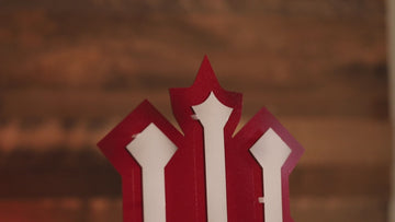 CLOSE OUT- Indiana Hoosiers "1900's Baseball Trident" 3D Vintage Metal Wall Art