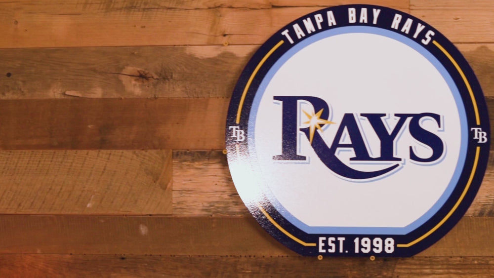 VARSITY Collection- SINGLE Layer Tampa Bay Rays Metal Wall Art