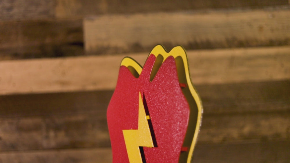 US Army 25th Infantry "Tropic Lightning" Patch 3D Metal Wall Art