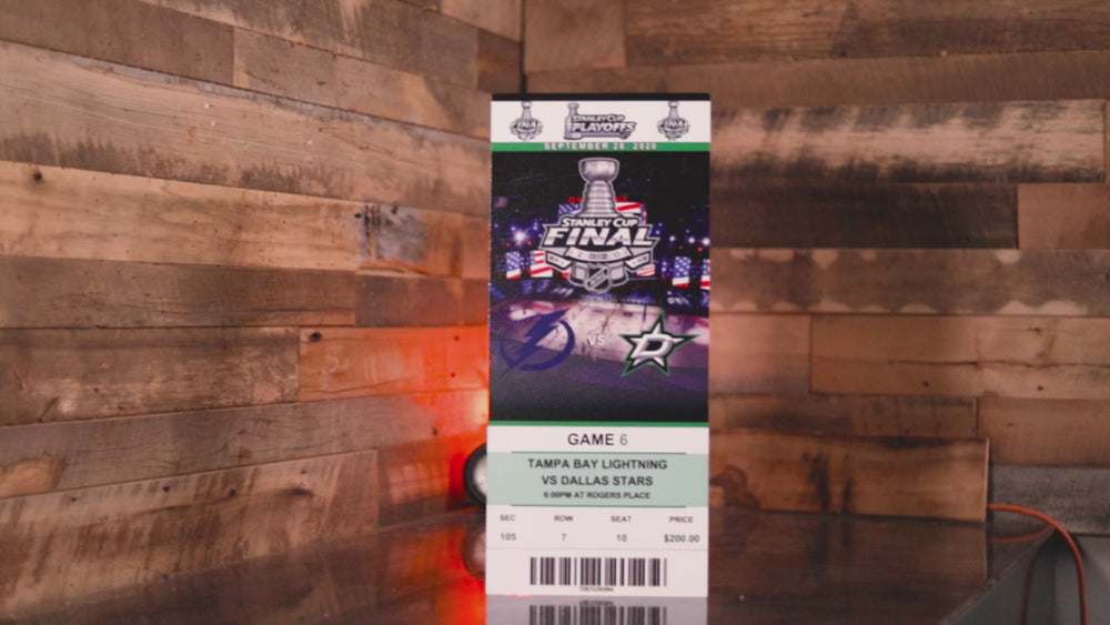 Tampa Bay Lightning 2020 Stanley Cup Ticket Stub Single Layer Metal Wall Art