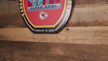 VARSITY Collection- SINGLE layer Kansas City Chiefs Super Bowl LVII Metal Wall Art