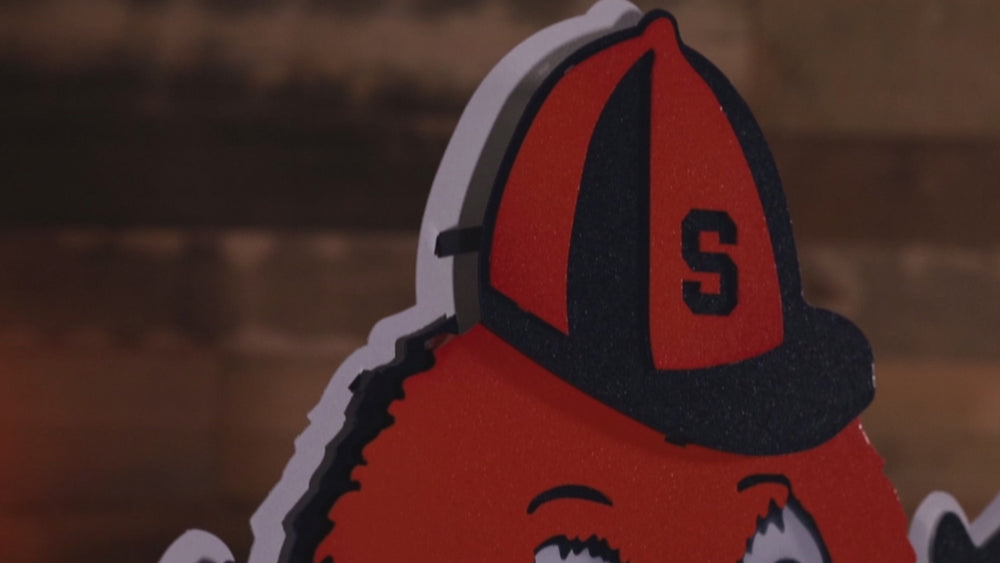 Syracuse Orange "OTTO" 3D Vintage Metal Wall Art