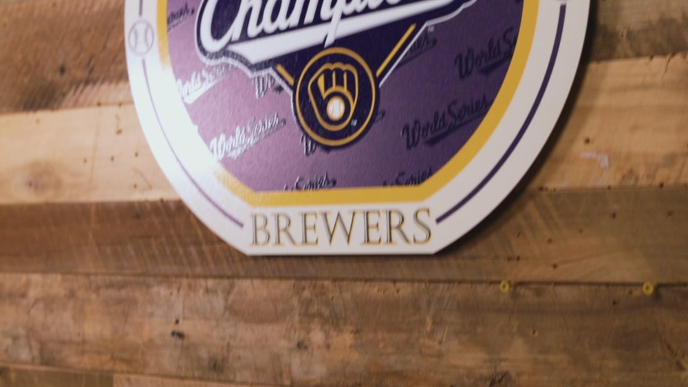 VARSITY Collection- SINGLE Layer Milwaukee Brewers 2026 World Series Wall Art