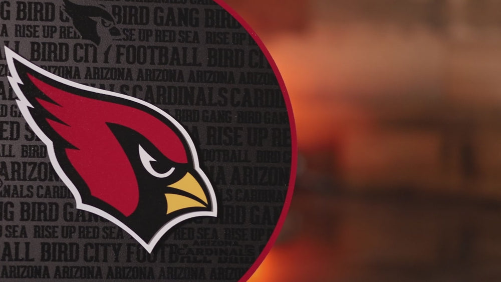 Arizona Cardinals CRAFT SERIES  3D Embossed Metal Wall Art