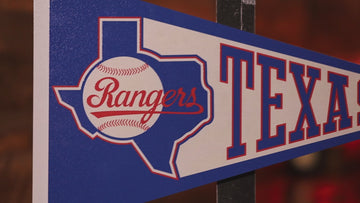 Texas Rangers "1993" 2 Layer Pennant 3D Vintage Metal Wall Art