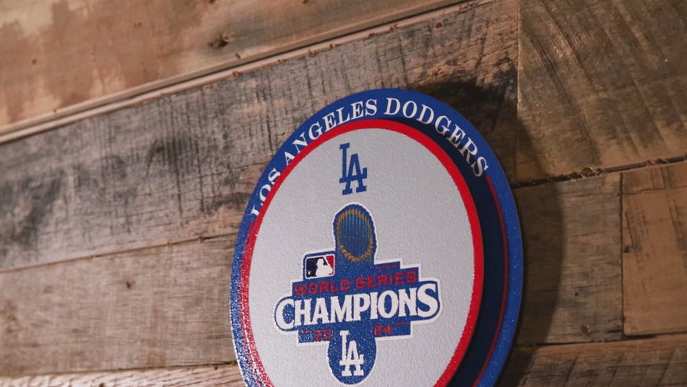 Los Angeles Dodgers 2024 World Series "Double Play" On the Shelf or on the Wall Art