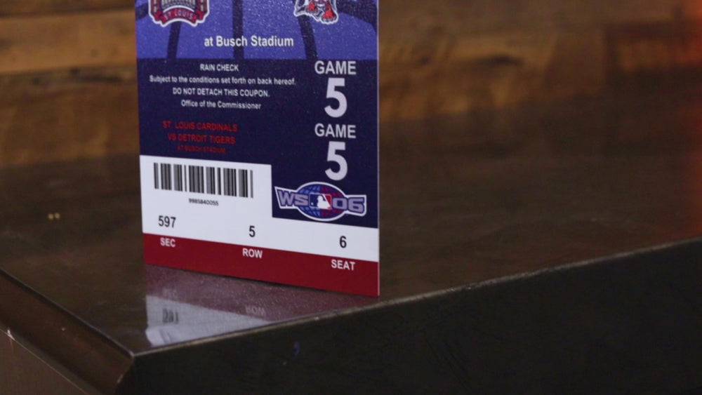 St. Louis Cardinals 2006 World Series Ticket Stub Single Layer Metal Wall Art