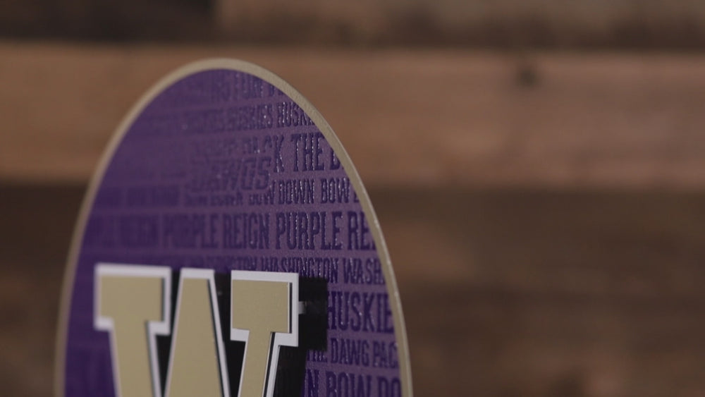 Washington Huskies CRAFT SERIES 3D Embossed Metal Wall Art