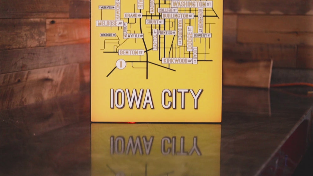 Iowa City School Street Poster Single Layer Metal Wall Art