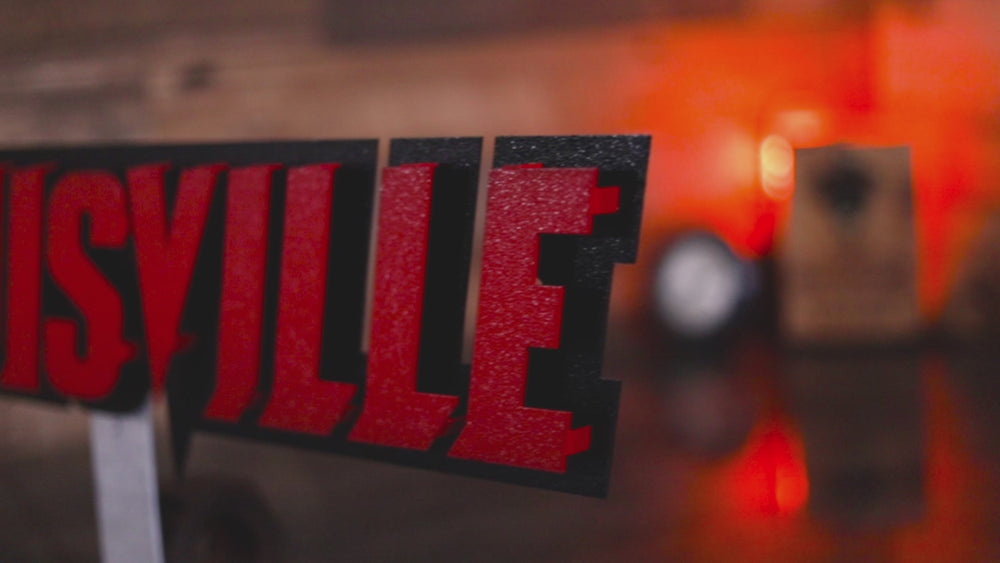 Louisville Cardinals Wordmark 3D Metal Wall Art