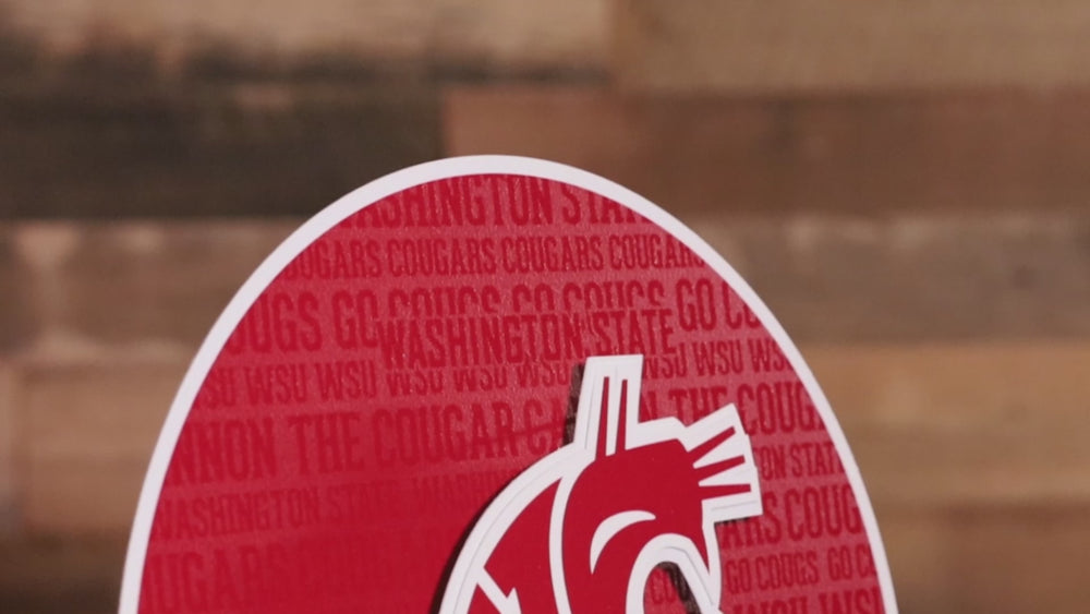Washington State Cougars CRAFT SERIES 3D Embossed Metal Wall Art