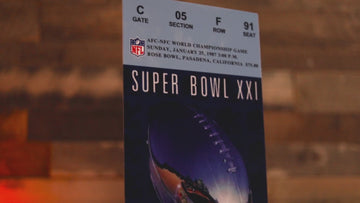 New York Giants Personalized Super Bowl XXI Ticket Stub Single Layer Metal Wall Art