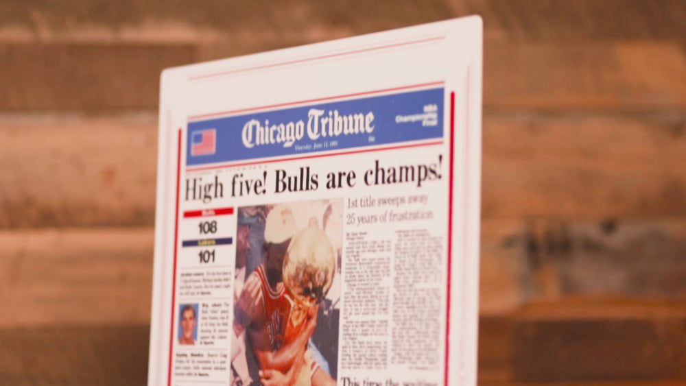 Chicago Tribune Bulls 1991 NBA FINALS Front Page - JUNE 13, 1991