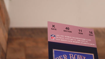 Washington Commanders Personalized Super Bowl XXII Ticket Stub Single Layer Metal Wall Art