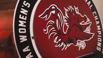 South Carolina Gamecocks DYNASTY- Women's Basketball Championships w/ Replaceable Icon Plate  3D Vintage Metal Wall Art