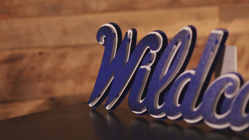 Kentucky Wildcats 3 Layer Script 3D Vintage Metal Wall Art