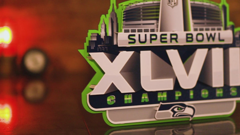 Seattle Seahawks Super Bowl XLVIII CHAMPIONS! 3D Metal Wall Art