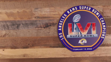 VARSITY Collection- Single Layer Los Angeles Rams Super Bowl LVI Metal Wall Art