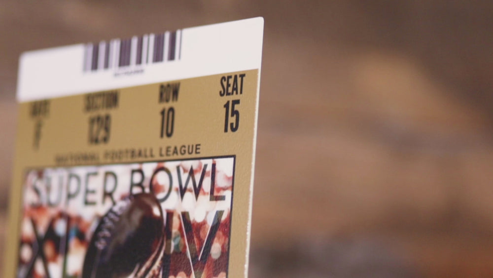 New Orleans Saints Super Bowl XLIV Ticket Stub Single Layer Metal Wall Art