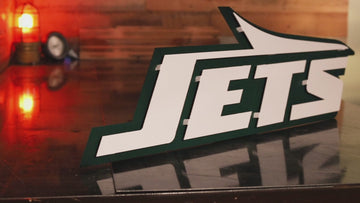 New York Jets Logo 3D Vintage Metal Wall Art