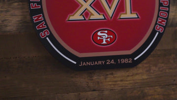 VARSITY Collection- SINGLE Layer Super Bowl XVI San Francisco 49ers Metal Wall Art