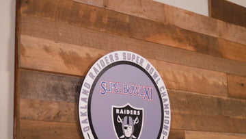 VARSITY Collection- Single Layer Las Vegas Raiders Super Super Bowl XI Metal Wall Art