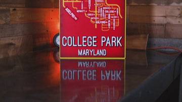 College Park, Maryland School Street Poster Single Layer Metal Wall Art