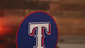 Texas Rangers CRAFT SERIES 3D Embossed Metal Wall Art