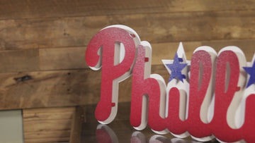 Philadelphia Phillies Script 3D Metal Wall Art