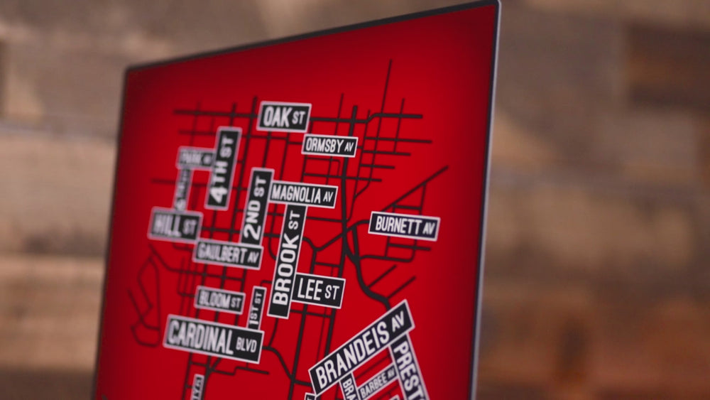 Louisville School Street Poster Single Layer Metal Wall Art