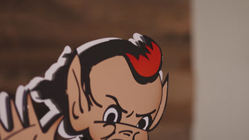 Cleveland Browns Vintage "1960's Running Brownie" 3D Metal Wall Art