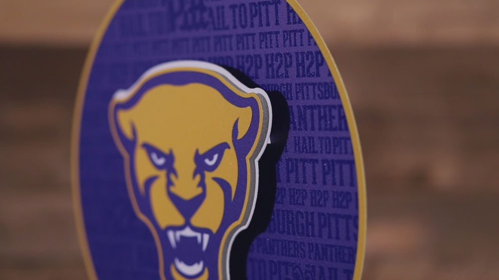 Pittsburgh Panthers CRAFT SERIES 3D Embossed Metal Wall Art